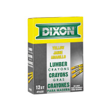 DIXON Industrial Lumber -merkint kyn t, 4,5"" x 1/2"" kuusikulmaiset, keltaiset, 12 kpl (X49600)