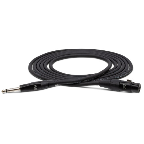 Hosa HMIC-005HZ Cabo de Microfone Pro, REAN XLR3F para 1/4" TS, 5 Pés