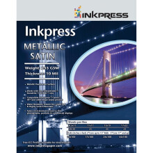 Papier metaliczny Inkpress 255 g/m² 10 mil Metaliczna powierzchnia satynowa 8,5 x 11 cali 20 arkuszy