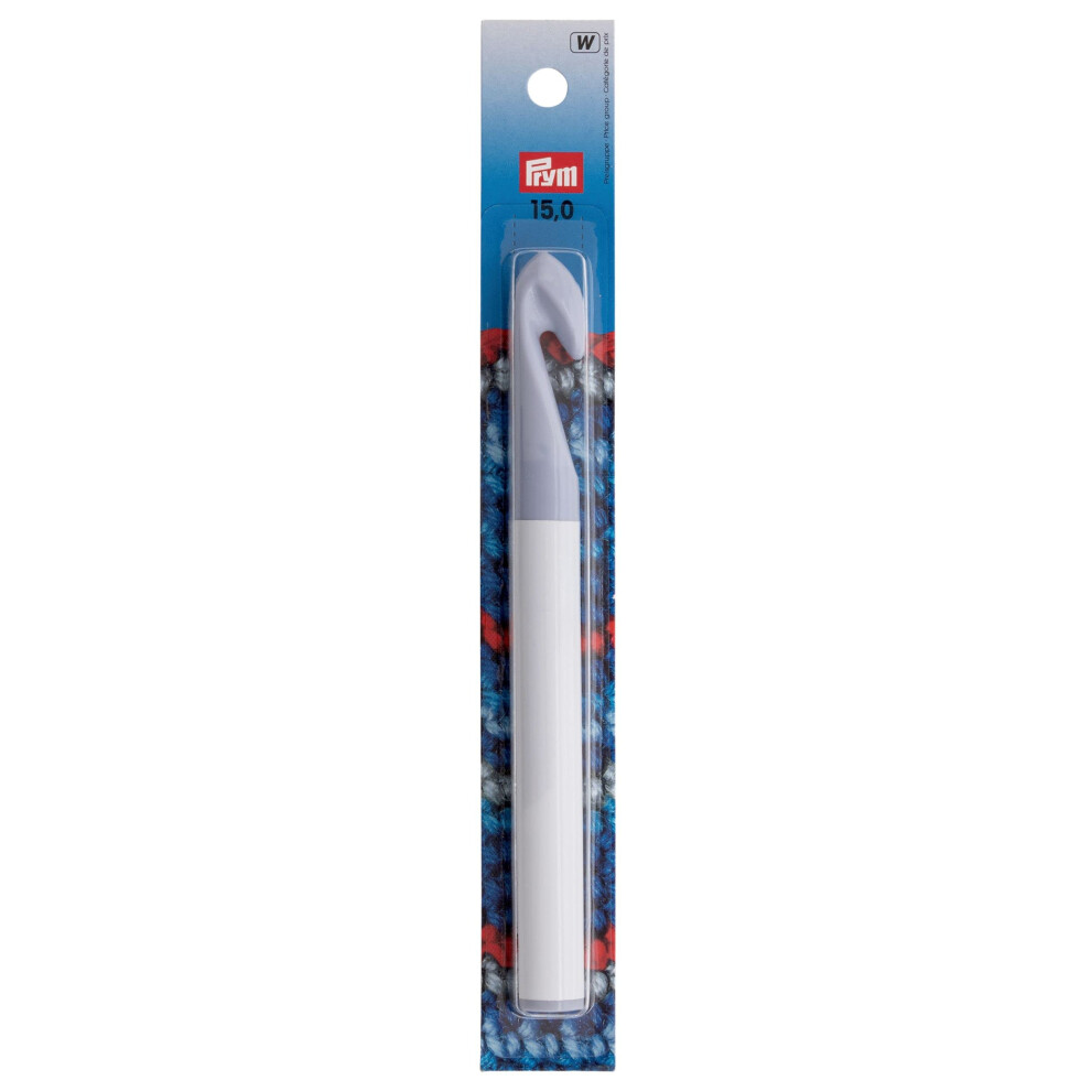 Prym 7  15mm Plastic Crochet Hook  15.0 mm  Grey