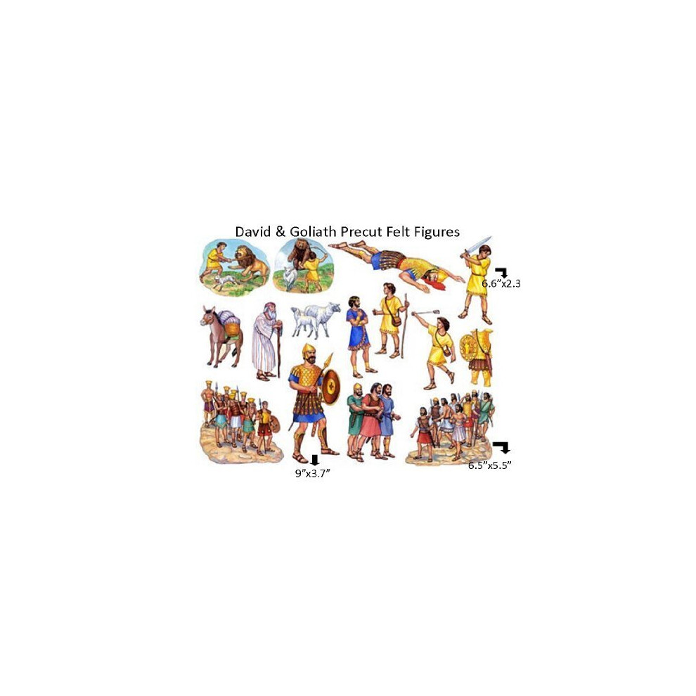 Story Time Felts David And Goliath Felt Figures For Flannel Board Bible Stories-Precut