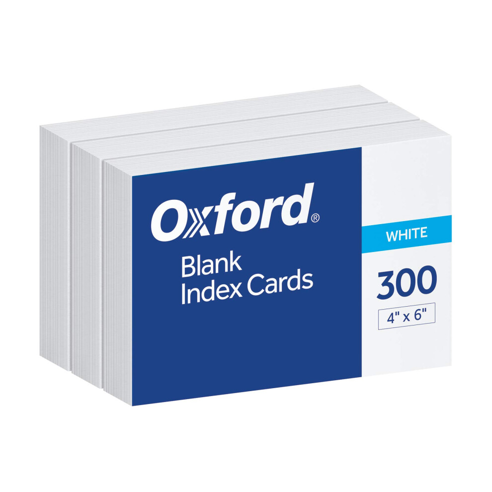 Oxford Blank Index Cards 4 """" X 6 """" Branca 300 Contagem (1 Pacote) (10002EE)-image