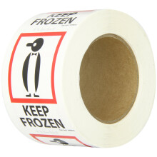Tape Logic Aviditi 3" x 4" "Keep Frozen" Rode/Witte/Zwarte Waarschuwingssticker, voor Verzend, Behandel, Verpakk