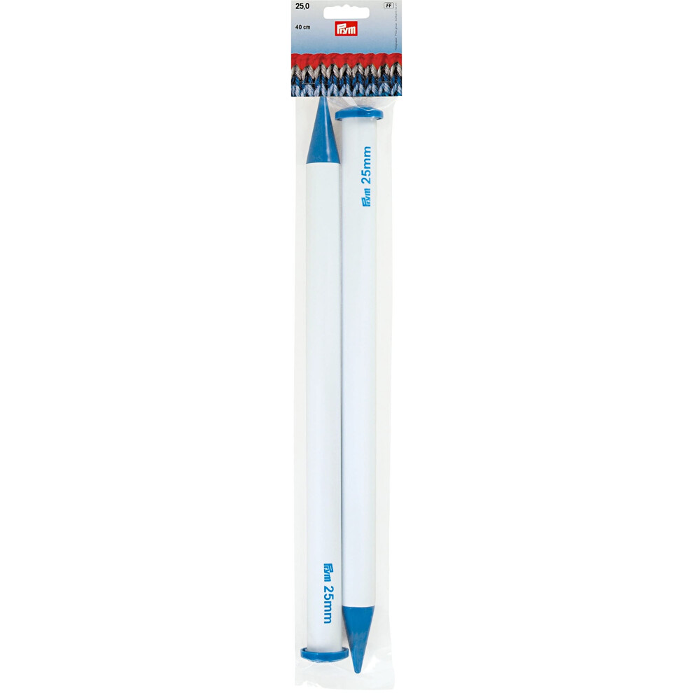 Prym 16 Single Point Plastic  25mm Knitting Needles  547yds/12lb5.44kg0.25mm  Grey 2 Count