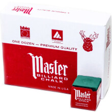 Scatola di gesso per stecche da biliardo Master, 12 cubi, abete rosso