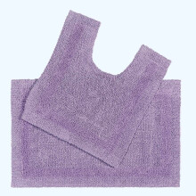 (Lilac) Homescapes Luxury Reversible Cotton Bath Mat Set