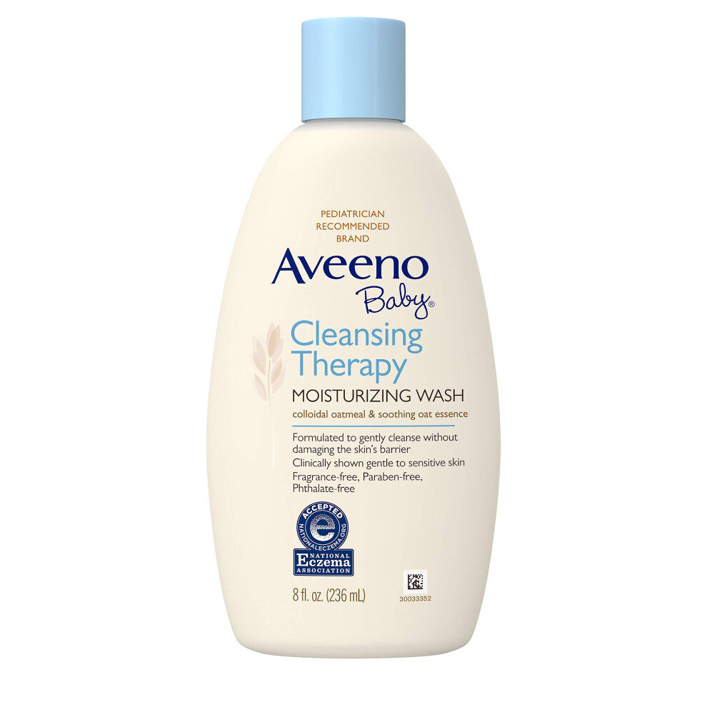 Aveeno Baby Cleansing Therapy Moisturizing Wash  Natural Colloidal Oatmeal  8 Fl Oz
