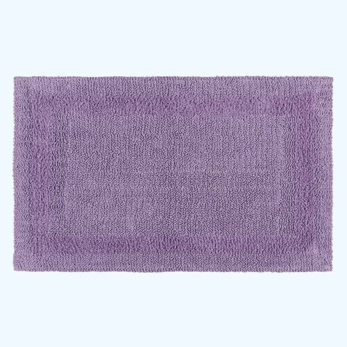 Homescapes (Lilac) Homescapes Luxury Reversible Cotton Bath Mat Set 2