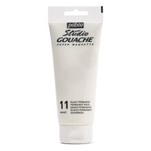 PEBEO Studio Gouache Fluid Paint - 100 ml Permanent White Velvet Matte Formula for Acrylic Painting and Illustration Arts and Crafts Supplies 2900