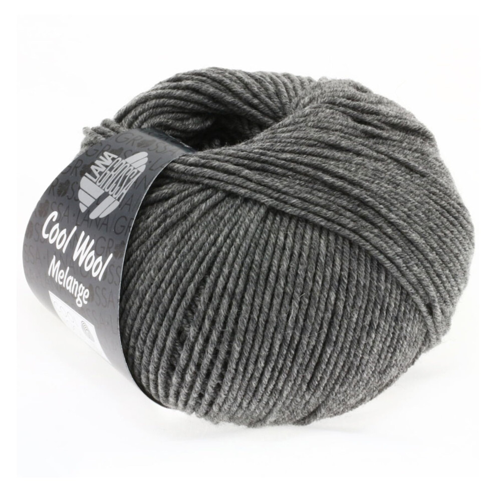 Priadza Lana Grossa Cool Wool Melange 412 Mottled Dark Grey-image