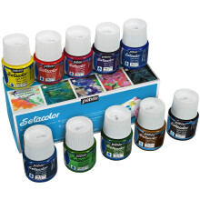 Pebeo PE075000 Discovery Paint Set 45ml 10/Pkg-Setacolor Opaque Light Fabrics 1.58 Fl Oz (Pack of 10)