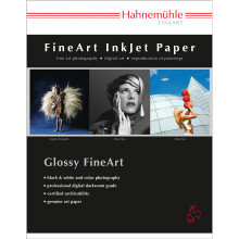 Hahnemuhle Satin Photo Rag, 100% Vezel, Fijn Glans Helder Wit Inkjet Papier, 310 gsm, 8.5x11", 25 Vellen