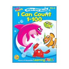 Libro Wipe Off I Can Count 1-100 Materiale Didattico PK-K Infanzia T-94223 Trend Enterprises Inc.