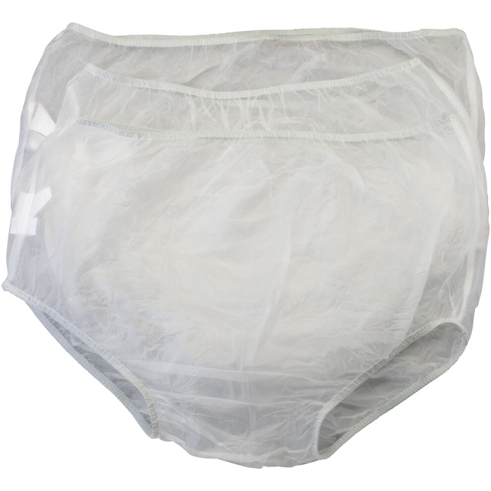 Gemakkelijkcomforts Vinyl Waterproof Incontinence Underpants 3 Pair Large Clear