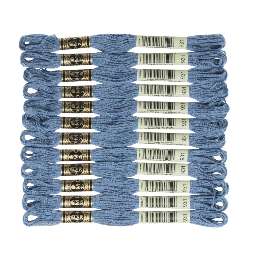 DMC 6-Strand Embroidery Cotton Floss  Medium Antique Blue