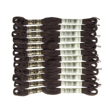 DMC 6-Strand Embroidery Cotton Floss Black Brown