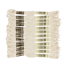 DMC 6-strengs broderi bomuldstr?d - Ecru - 12/pk