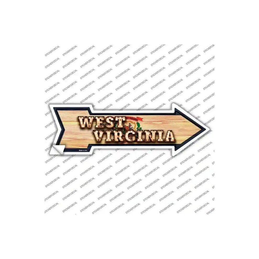 Smart Blonde A-628S-Xl West Virginia Bulb Lettering Novelty Arrow Sticker Decal - Extra Large 727897978891