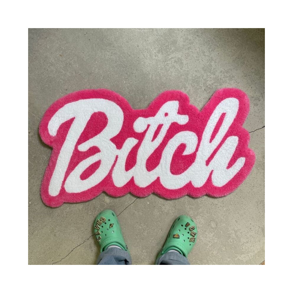 (Paitcpc Alien, 50X80cm 19.7X31.5in) Door mat, floor mat, door mat, non slip shaped imitation cashmere, creative letter, dirt resistant mat