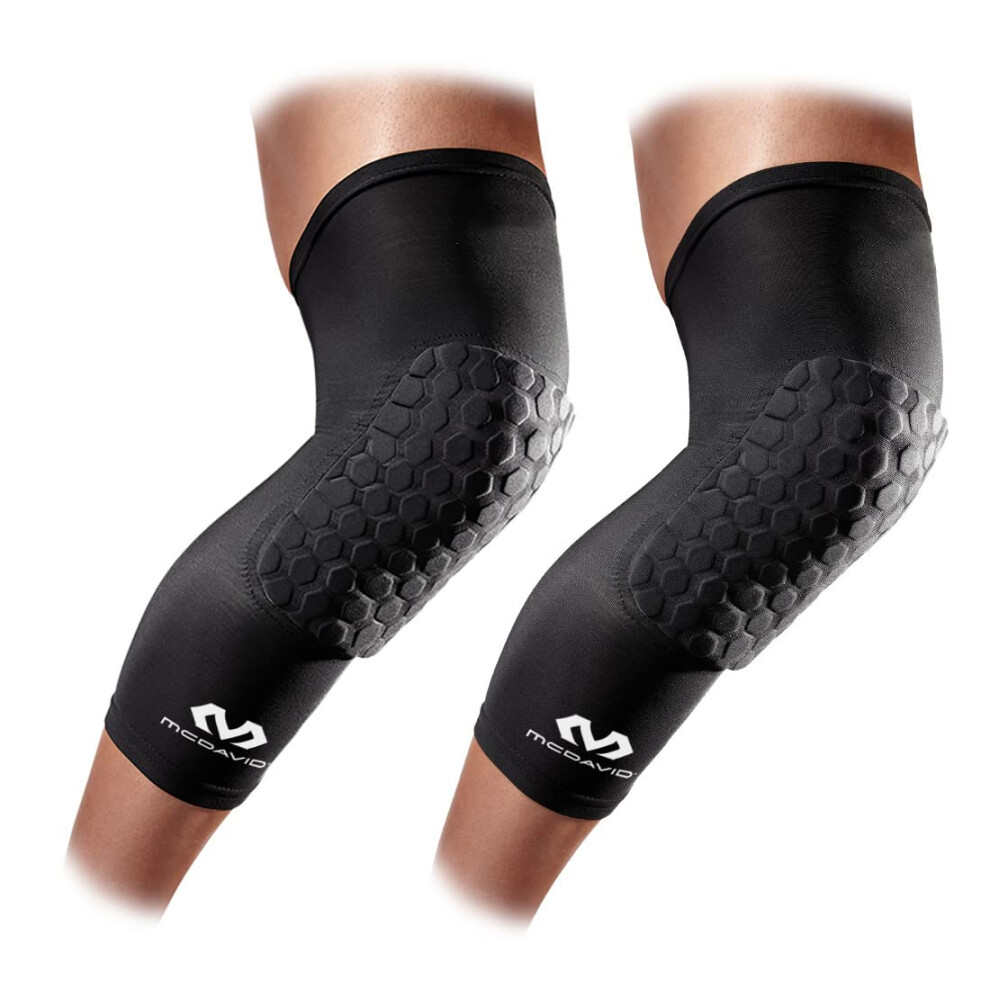 McDavid Hex Knee Compression Sleeves  Pull-On Padded Protection  Moisture Wicking (1 Pair)-image-OPC-PFKQY8J-NEW