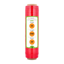 PSBM Rd stretch Wrap 4 Pack 17 tum x 1476 fot 34 gauge mrk/ogenomskinlig hand stretchfilm rullar fr frpackning rrande frpackningspallar