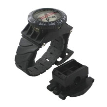Bussola da polso Deluxe per immersioni subacquee Scuba Choice con supporto per tubo flessibile