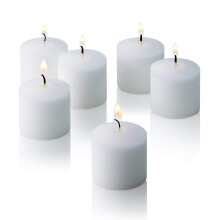 White Votive Candles - Box of 72 Unscented Candles - 10 Hour Burn Time - Bulk Candles for Weddings Parties Spas and Decorations