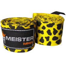 Fasce semielastiche Meister Adult 180 per MMA e boxe, coppia - Leopard Spots