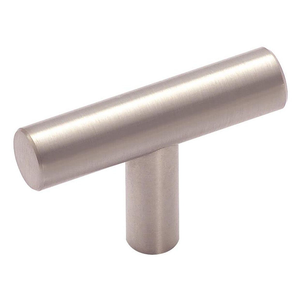 Bouton de meuble Amerock en acier inoxydable, longueur 49 mm, 1-15/16 po, 1 paquet