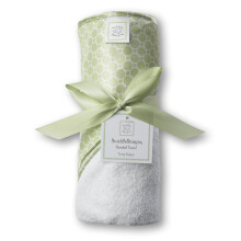 Swaddledesigns Cotton Terry Velour Hooded Howles til baby/sm?b?rnsabsorberende med satin trimabsorberende med satin trim kiwi mini modcirkler