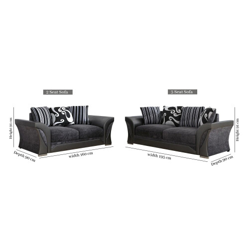 (Black & Grey, 3+2 seater) Modern Comfortable Corner sofa and sofa set 2