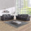 (Black & Grey, 3+2 seater) Modern Comfortable Corner sofa and sofa set 1