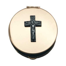 Cathedral Art Metal Co. Inc. Katedrlis muvszet (aptsg s CA-ajndk) polrozott srgarz kereszt/pirula/orzodoboz PYX