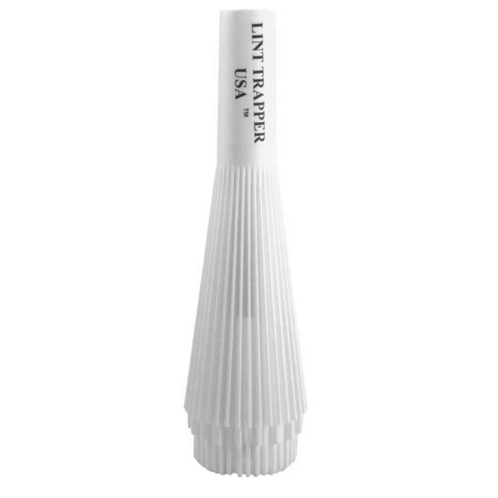 Lint Hair Trapper for filtering Washing Machine Utility Tub and Sink drains-reusable and customizable with built-in overflow guard. Traps Lint  hair a