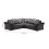 (Black & Grey, Corner sofa) Modern Comfortable Corner sofa and sofa set 3