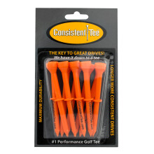 ProActive Sports Consistent Tee 3 1/4"""" Pakke med 10 holdbare biologisk nedbrydelige T-shirts til perfekt h?jde og position (orange)