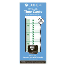 Lathem Weekly Thermische Print Tijdkaarten Enkelzijdig 2100HD en 800P Tijdklokken 9 100 Pak E8-100