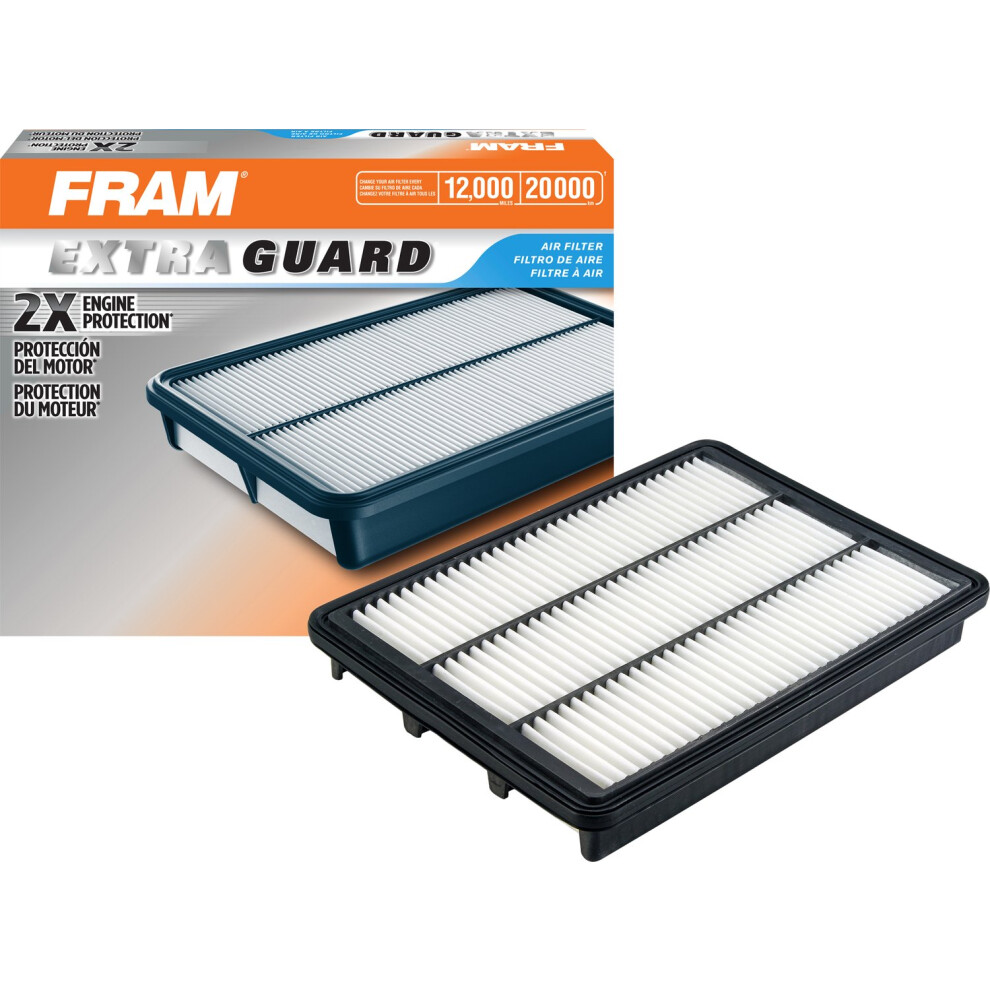 FRAM Extra Guard Rigid Rectangular Panel Engine Air Filter Replacement Easy Install w/Advanced Engine Protection and Optimal Performance CA10680 Ext