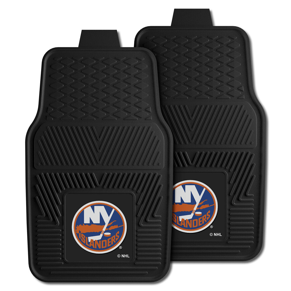 Fanmats 10464 New York Islanders 2-Teiliges AutofußMatten-Set Aus StrapazierfäHigem Vinyl, FußMatten FüR Die Vordere Reihe, Allwetterschutz, Univ-image