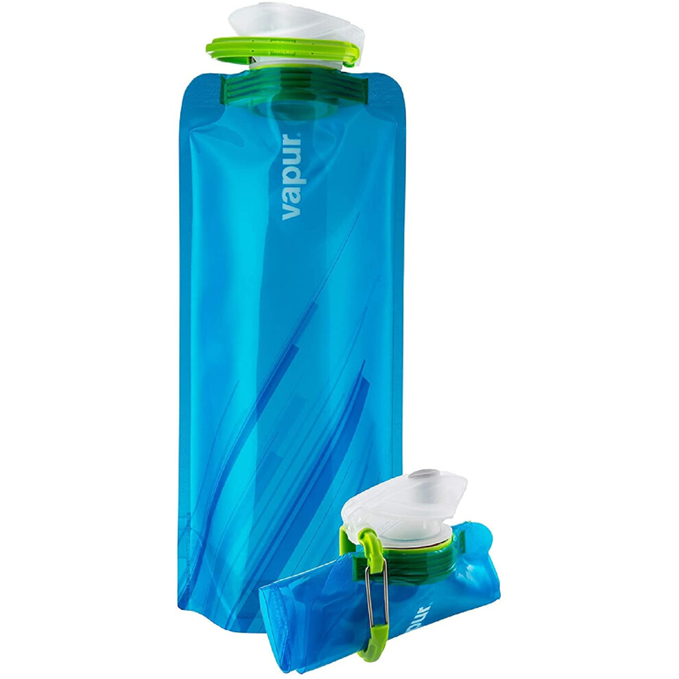 Vapur  Collapsible Water Bottle- 1 Liter  33 Ounces- Reusable Leak Proof Water Bottles with Carabiner for Working Out  Camping  Backpacking  Hiking  &-image-OPC-PF5VFRJ-NEW