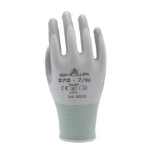 SHOWA - 370WL-08 Atlas 370W Nitrile Palm Coating Glove  White  Large Pack of 12 Pairs