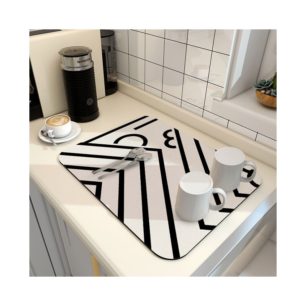(A-7, 60X90cm 23.6X35.4in) Diatom mud kitchen drain mat countertop absorbent table mat household cup dish drying mat non-slip and anti-fouling table m