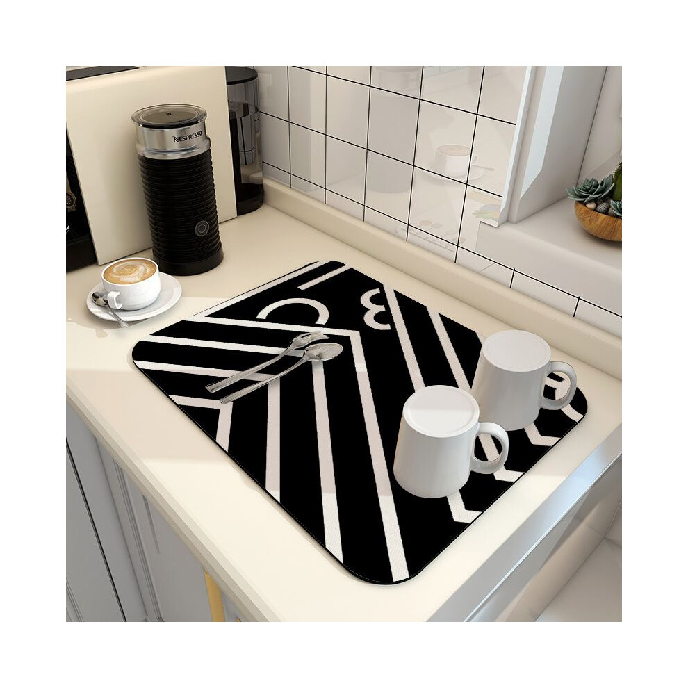 (A-8, 80X120cm  31.5X47.3i) Diatom mud kitchen drain mat countertop absorbent table mat household cup dish drying mat non-slip and anti-fouling table