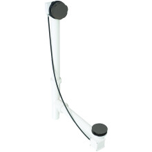 Westbrass D50P27TLE-12 27" Kabel Aangedreven Badafvoer Trimset met Overloopdeksel Knop