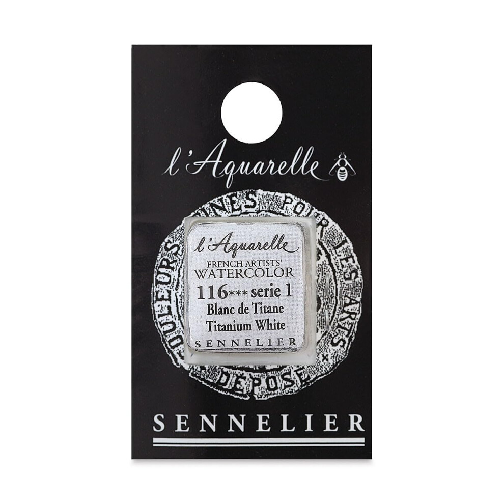 Sennelier - Acquerello Per Artisti Francesi, Mezza Pentola, Colore: Bianco Titanio S1-image