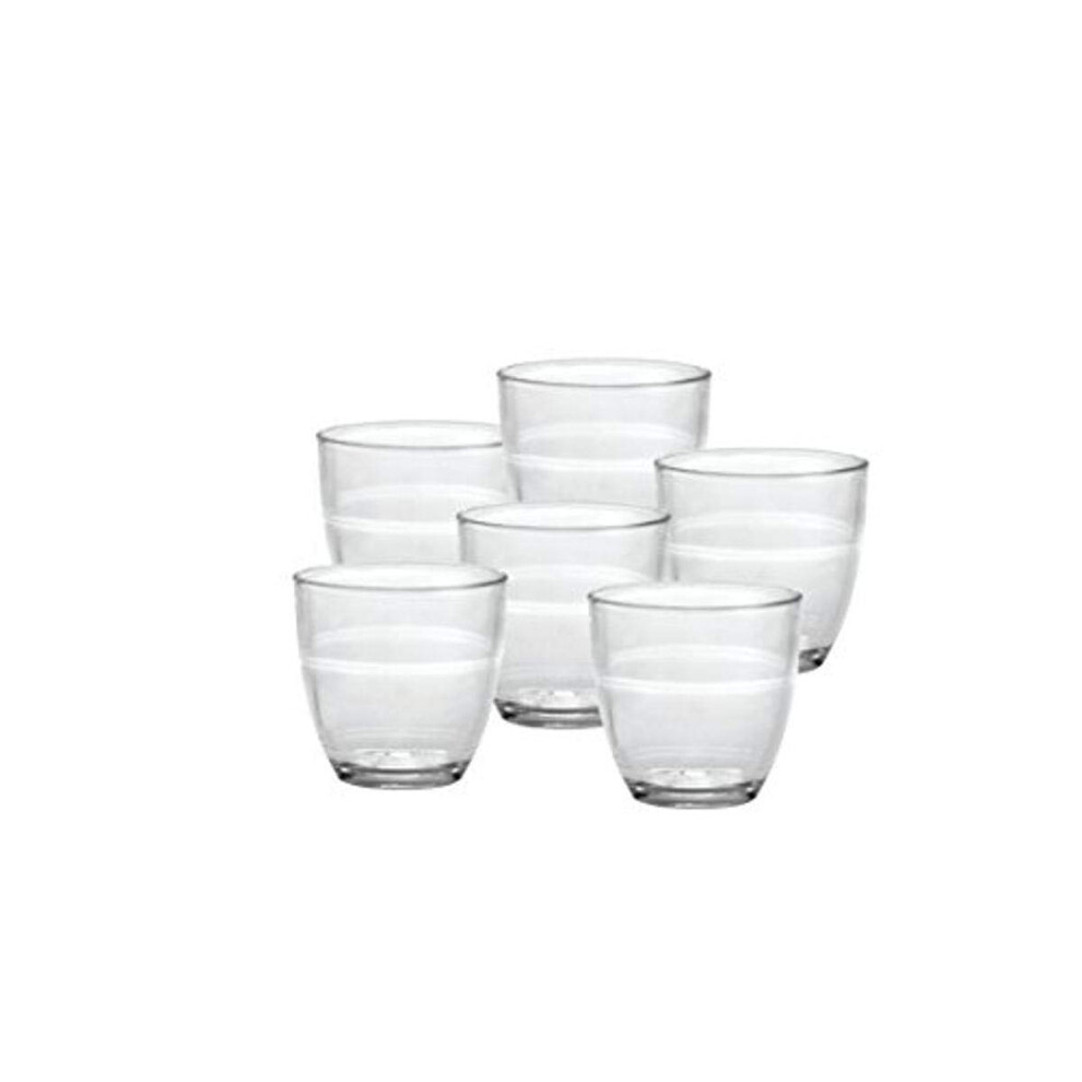 Duralex Made In France Gigogne Glass Tumbler Drinking Glasses  5.75 ounce - Set of 6  Clear