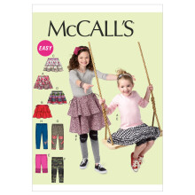 McCall Patterns M6598CCE Kinder-/meisjesrokken en leggings naaipatroon maat CCE 3-4-5-6