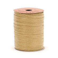Berwick Offray Raffiaband, matt, hellbraun, 0,6 cm breit, 91,4 m