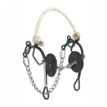 Circle Y Reinsman Josey Prime Time 3 -Piece Combination Bit for Horse and Large Horse - Dogbone - Rope Nose - 5 1/2 """" Mund - Fase D
