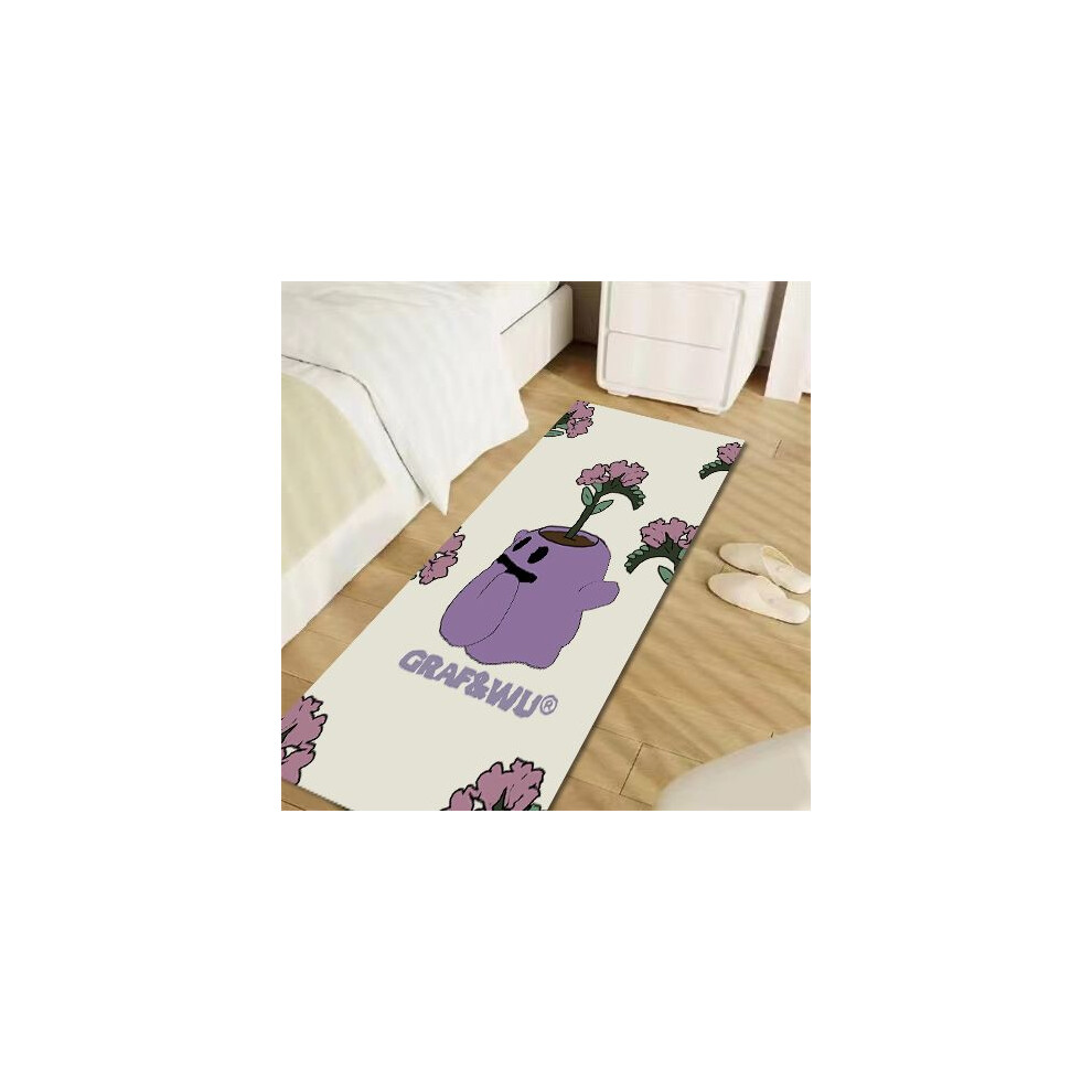 (A-15, 60X90cm 23.6X35.4in) original brand cute ghost flower ghost rectangular creative cute bedside blanket imitation cashmere thickened anti-drop